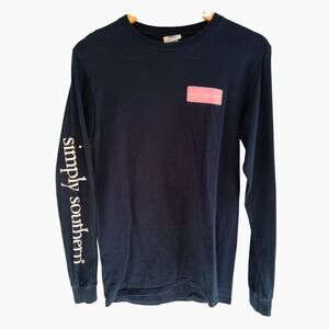 Simply Southern Navy Long Sleeve Jeep Shirt